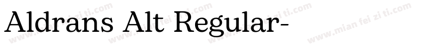 Aldrans Alt Regular字体转换